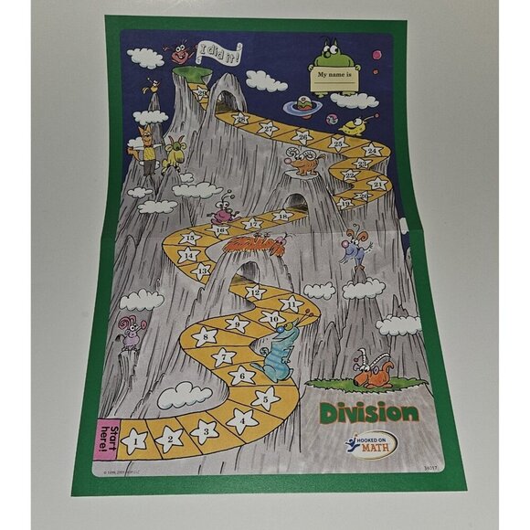 Hooked on Math Division Kit Poster Guide Workbook CDs Coins Money Tokens Spinner - Picture 8 of 15